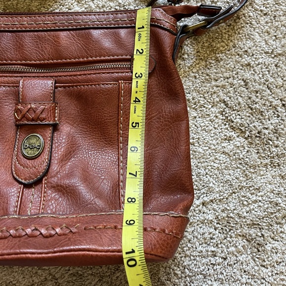 BOC Crossbody Purse Shoulder Bag Brown Vegan Leather Born Concept B.O.C. *FLAW - Picture 3 of 14